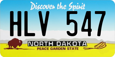 ND license plate HLV547