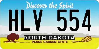 ND license plate HLV554