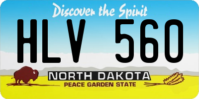 ND license plate HLV560
