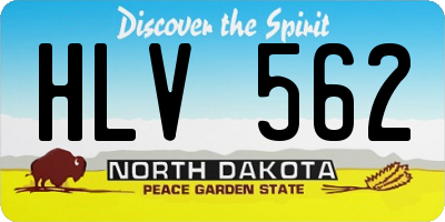 ND license plate HLV562