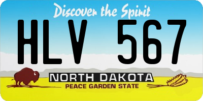 ND license plate HLV567