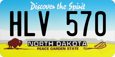 ND license plate HLV570