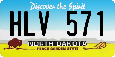 ND license plate HLV571