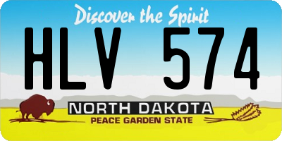 ND license plate HLV574