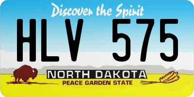 ND license plate HLV575