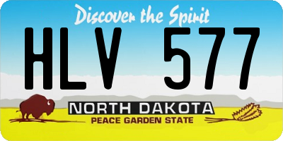 ND license plate HLV577