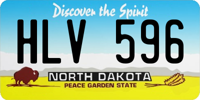 ND license plate HLV596