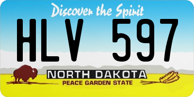 ND license plate HLV597