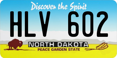 ND license plate HLV602