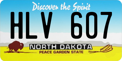 ND license plate HLV607