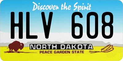 ND license plate HLV608