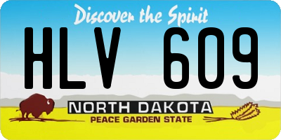 ND license plate HLV609