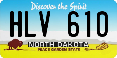 ND license plate HLV610
