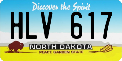 ND license plate HLV617