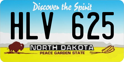 ND license plate HLV625