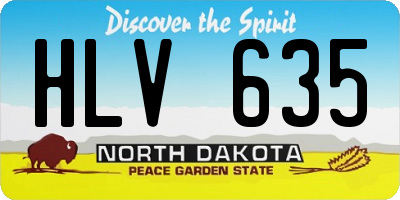 ND license plate HLV635