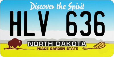 ND license plate HLV636