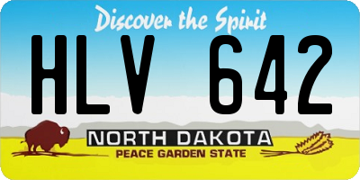 ND license plate HLV642