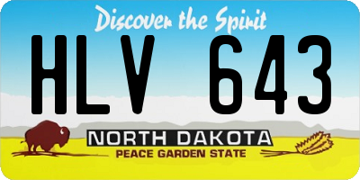ND license plate HLV643