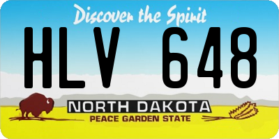 ND license plate HLV648