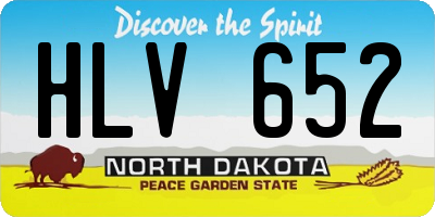 ND license plate HLV652