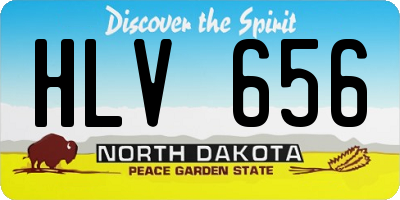 ND license plate HLV656
