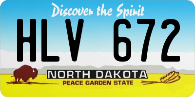 ND license plate HLV672