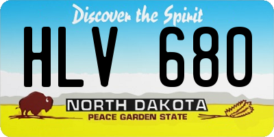 ND license plate HLV680