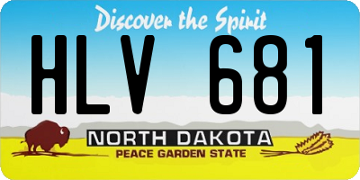 ND license plate HLV681