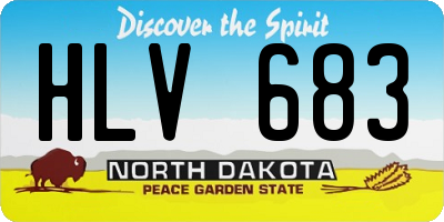 ND license plate HLV683