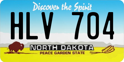 ND license plate HLV704
