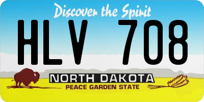 ND license plate HLV708