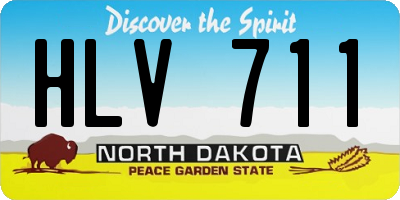 ND license plate HLV711