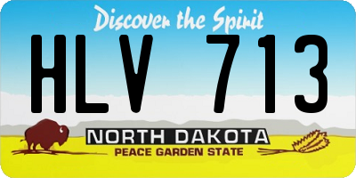 ND license plate HLV713