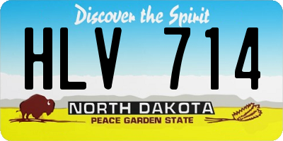 ND license plate HLV714