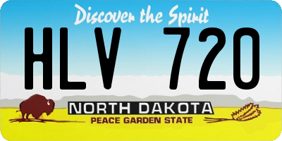 ND license plate HLV720