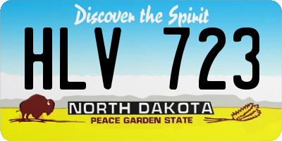 ND license plate HLV723