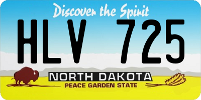 ND license plate HLV725