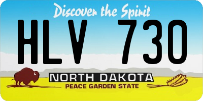 ND license plate HLV730