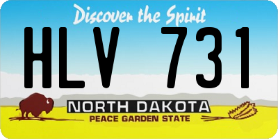 ND license plate HLV731