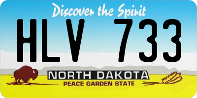ND license plate HLV733