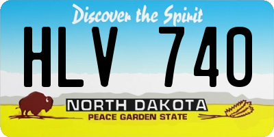 ND license plate HLV740