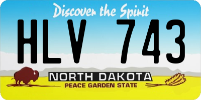 ND license plate HLV743