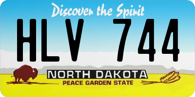 ND license plate HLV744