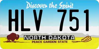 ND license plate HLV751
