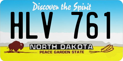 ND license plate HLV761