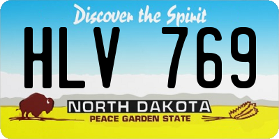 ND license plate HLV769