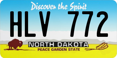 ND license plate HLV772