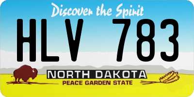 ND license plate HLV783