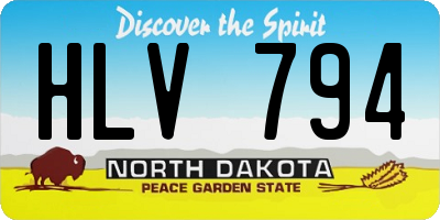ND license plate HLV794